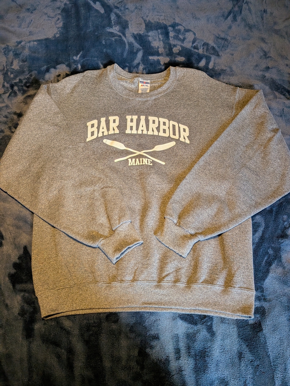 Jerzees NuBlend Crewneck Sweatshirt Bar Harbor Maine Large